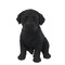 Hi-Line Gifts Sitting Labrador Puppy Outdoor Garden Statue - 6.5" - Black